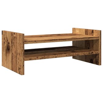 Monitorstandaard 50x27x20 cm bewerkt hout oud houtkleurig 6