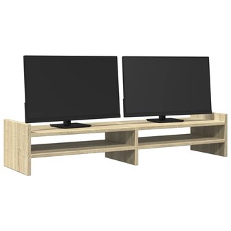 Monitorstandaard 100x27x20 cm bewerkt hout sonoma eikenkleurig 3