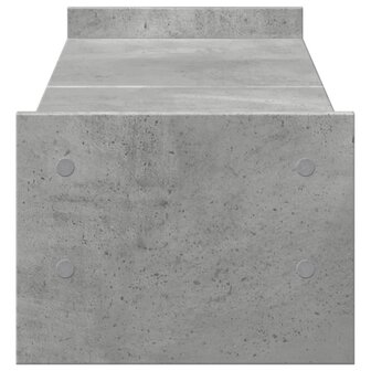 Monitorstandaard 100x27x20 cm bewerkt hout betongrijs 5