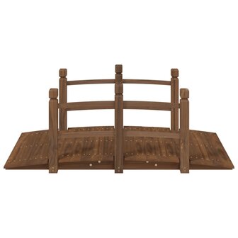 Tuinbrug met leuningen 150x67x56 cm massief vurenhout 3