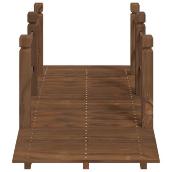Tuinbrug met leuningen 150x67x56 cm massief vurenhout 4