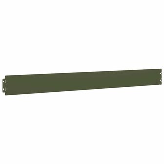 Gazonranden 10 st 10x103 cm koudgewalst staal olijfgroen 4