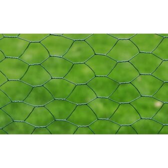 Kippengaas 25x0,5 m met PVC coating groen 3