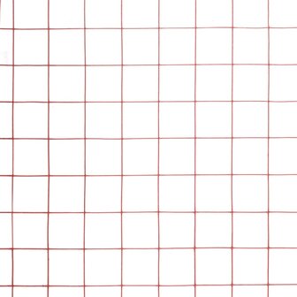 Kippengaas 10x1,5 m staal met PVC coating rood 4