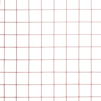 Kippengaas 25x0,5 m staal met PVC coating rood 4