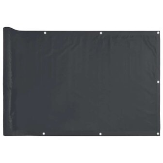 Balkonscherm 300x75 cm PVC antracietkleurig 2