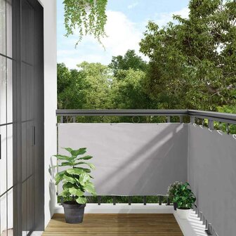 Balkonscherm 500x75 cm PVC grijs 1