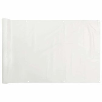 Balkonscherm 500x75 cm PVC wit 2