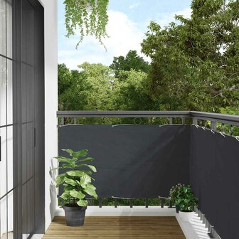 Balkonscherm 300x90 cm PVC antracietkleurig 1