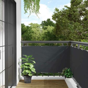 Balkonscherm 400x90 cm PVC antracietkleurig 1