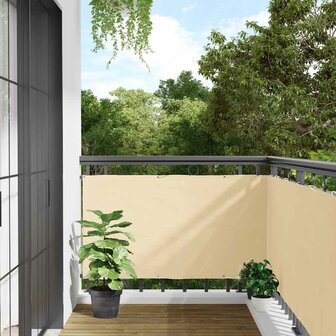 Balkonscherm 500x90 cm PVC cr&egrave;mekleurig 1