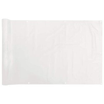 Balkonscherm 400x120 cm PVC wit 2