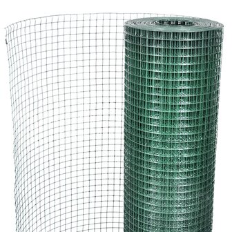 Kippengaas 10x1 m gegalvaniseerd staal met PVC-coating groen 4
