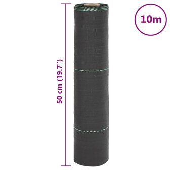 Worteldoek 0,5x10 m polypropeen zwart 8