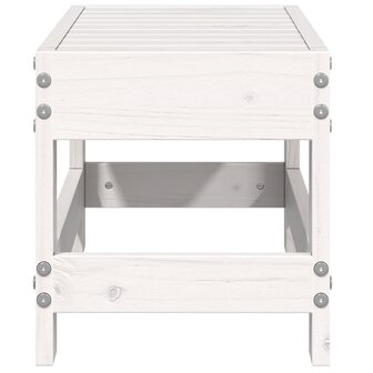 Tuinvoetenbank 62x30x32 cm massief grenenhout wit 5