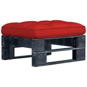 Tuinhocker pallet zwart ge&iuml;mpregneerd grenenhout 1