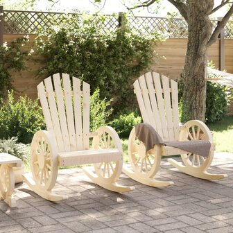 Schommelstoelen 2 st Adirondack massief vurenhout 3