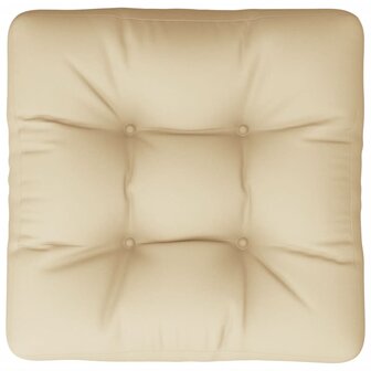 Palletkussen 58x58x10 cm stof beige 6