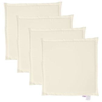 Tuinzitkussens 4 st vierkant 45x45x2 cm cr&egrave;mekleurig 2