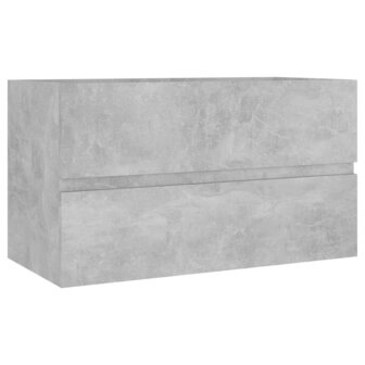 Wastafelkast 80x38,5x45 cm bewerkt hout betongrijs 2