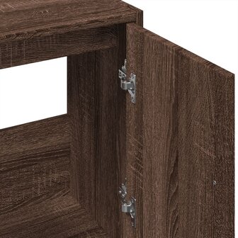 Wastafelkast 63x29x55 cm bewerkt hout bruin eikenkleurigig 8