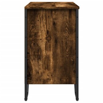 Wastafelkast 60x35x60 cm bewerkt hout gerookt eikenkleurig 5