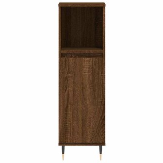 Badkamerkast 30x30x100 cm bewerkt hout bruin eikenkleur 5