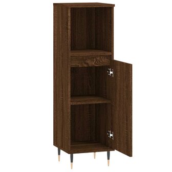 Badkamerkast 30x30x100 cm bewerkt hout bruin eikenkleur 6