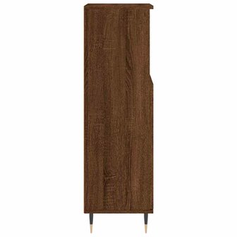 Badkamerkast 30x30x100 cm bewerkt hout bruin eikenkleur 7