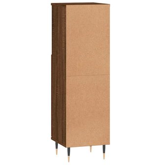 Badkamerkast 30x30x100 cm bewerkt hout bruin eikenkleur 8