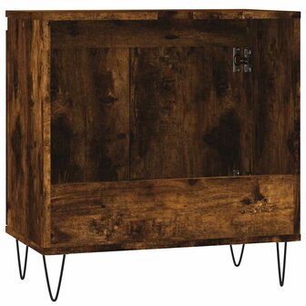 Badkamerkast 58x33x60 cm bewerkt hout gerookt eikenkleurig 7