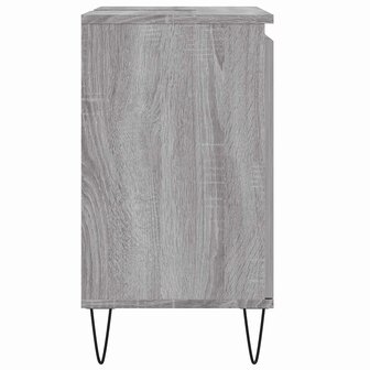 Badkamerkast 58x33x60 cm bewerkt hout grijs sonoma eikenkleurig 6