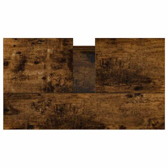 Badkamerkast 58x33x60 cm bewerkt hout gerookt eikenkleurig 8