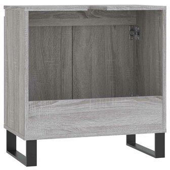 Badkamerkast 58x33x60 cm bewerkt hout grijs sonoma eikenkleurig 7