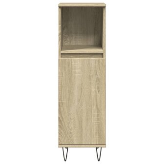 Badkamerkast 30x30x100 cm bewerkt hout sonoma eikenkleurig 4