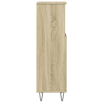 Badkamerkast 30x30x100 cm bewerkt hout sonoma eikenkleurig 5