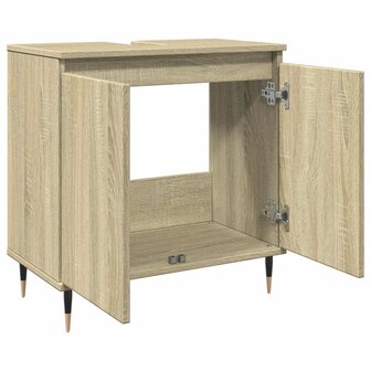 Badkamerkast 58x33x60 cm bewerkt hout sonoma eikenkleurig 4