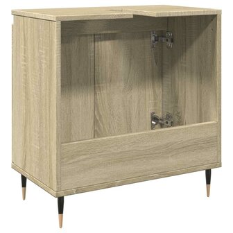 Badkamerkast 58x33x60 cm bewerkt hout sonoma eikenkleurig 6