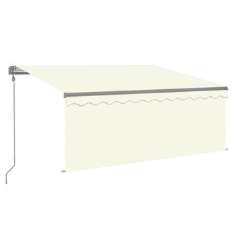 Luifel automatisch met rolgordijn LED windsensor 3x2,5 m cr&egrave;me   2