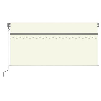 Luifel automatisch met rolgordijn LED windsensor 3x2,5 m cr&egrave;me   3