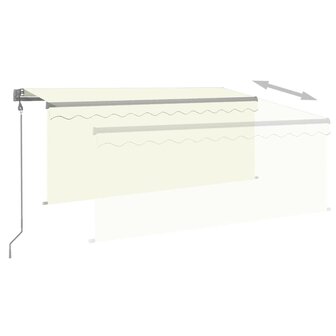 Luifel automatisch met rolgordijn LED windsensor 3x2,5 m cr&egrave;me   4