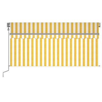 Luifel automatisch met gordijn LED windsensor 3x2,5 m geel wit   3
