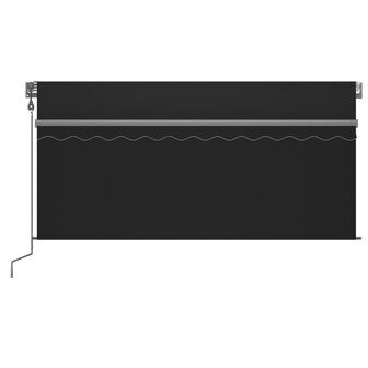 Luifel automatisch met gordijn LED windsensor 3x2,5 m antraciet   3