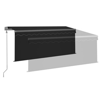 Luifel automatisch met gordijn LED windsensor 3x2,5 m antraciet   4