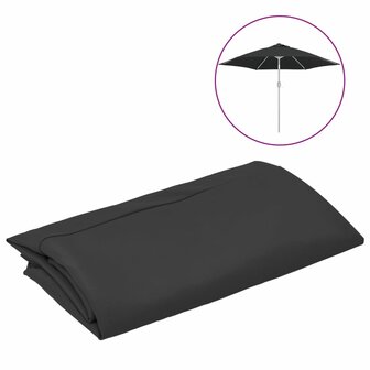 Vervangingsdoek voor parasol 300 cm zwart 2