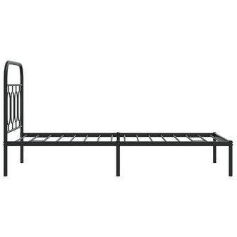 Bedframe met hoofdbord metaal zwart 80x200 cm 5