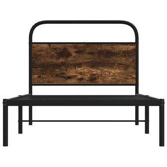 Bedframe zonder matras bewerkt hout gerookt eiken 90x200 cm 5