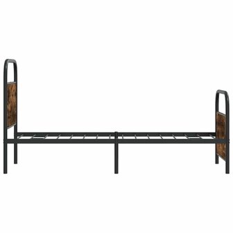 Bedframe zonder matras bewerkt hout gerookt eiken 75x190 cm 6