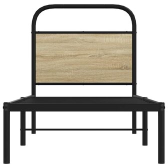 Bedframe zonder matras bewerkt hout sonoma eikenkleur 75x190 cm 4