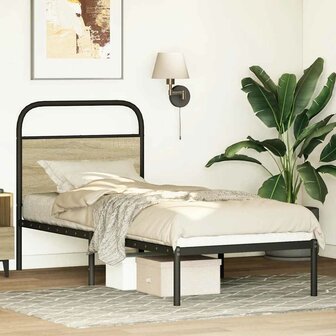 Bedframe zonder matras bewerkt hout sonoma eikenkleur 80x200 cm 3